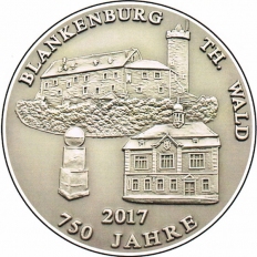 Jubilumsmedaille 750 Jahre Bad Blankenburg