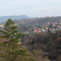 Blick vom Siegfriedfelsen zum Wohngebiet Hainberg - Bildautor: Matthias Pihan, 19.02.2017