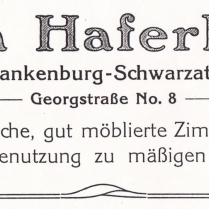 Reklame um 1909 aus dem Blankenburg-Fhrer