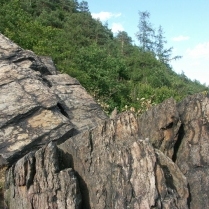 Die Felsen am Eingang des Schwarzatals