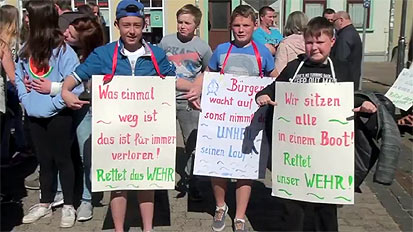 Chrysopras Wehr Demo Markt Bad Blankenburg