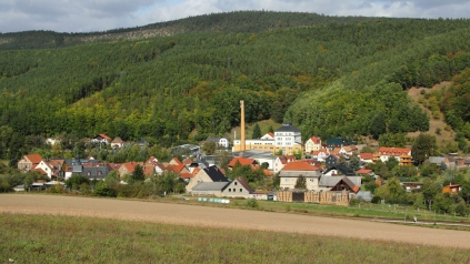 Blick von Sden mit der Brauerei in der Bildmitte - Bildautor: Matthias Pihan, 03.10.2018