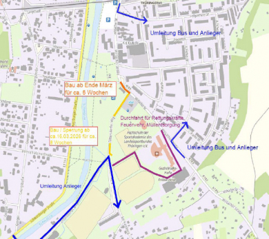 Fortf�hrung der Bauma�nahme Dittersdorfer Weg und Wirbacher Stra�e ab 16.03.2026
