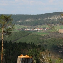 Blick vom Pabstfelsen nach Groglitz - Bildautor: Matthias Pihan, 07.04.2019