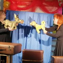 Kindertagsberraschung: Das Puppentheater der LAG Puppenspiel e.V. erfreute die Kinder mit dem Stck Die Bremer Stadtmusikanten. - Bildautor: Jacqueline Weileder
