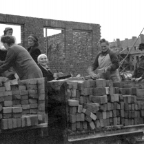 Bau der Siedlung 1952