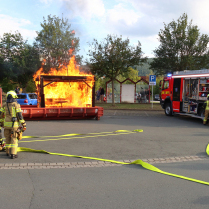 Schau�bung Brandbek�mpfung - Einsatz der Feuerwehr Gro�kochberg - Bildautor: Matthias Pihan