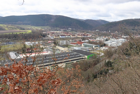 Blick ber das Gewerbegebiet