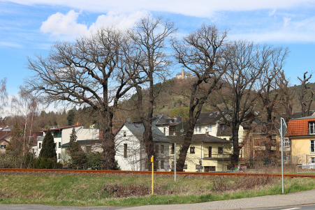 Blick von der Schwarzburger Stra�e zum Hausberg